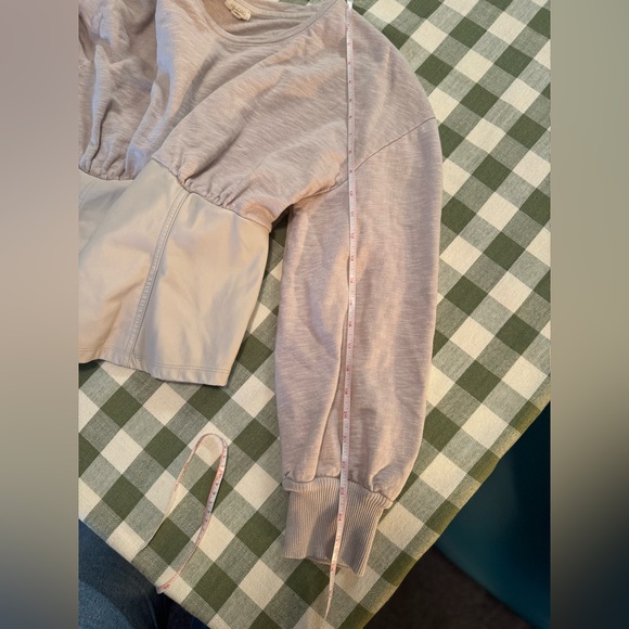 Anthropologie Women’s Pilcro Faux Leather Corset Sweater - Picture 14 of 15